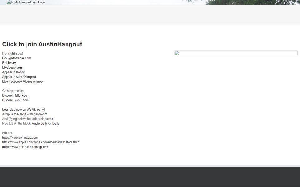 Peak-activity snapshot of austinhangout.com from Jul 21, 2018